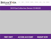 Tablet Screenshot of bikramyogamilehigh.com